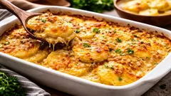 Patate al gratin “pigre”: strati cremosi e crosta dorata con una sola teglia