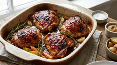 Con una semplice marinatura, le cosce di pollo diventano il piatto forte della cena