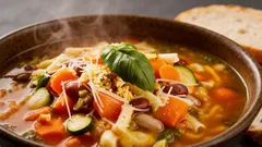 Minestrone di verdure con fagioli, pesto e Parmigiano: la versione di casa che scalda davvero